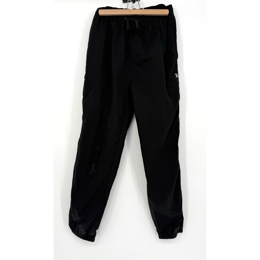 Hurley Jogger Pants M Black Pull On Casual Athletic Athleisure Comfort Cargo